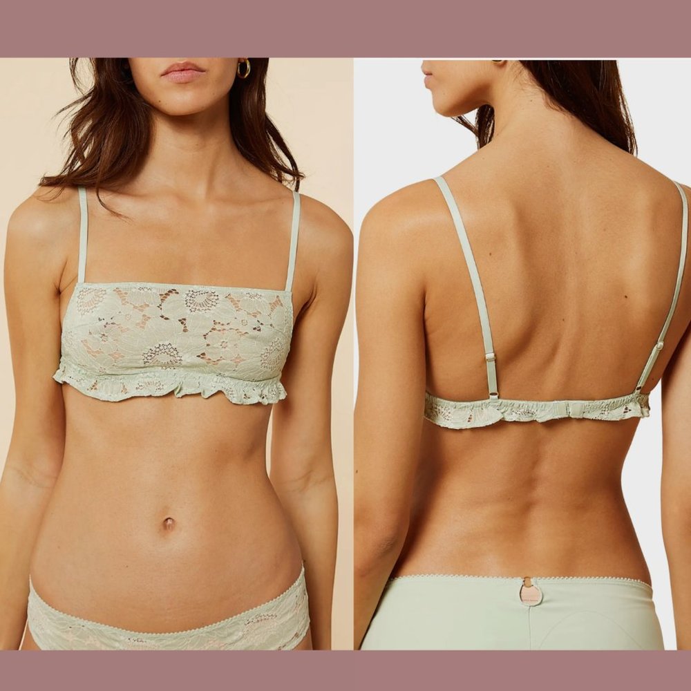 NEW Etam [ Medium ] Rayonnante Lace Bralette‎ in Green
